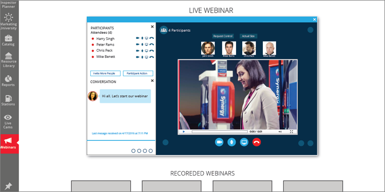 Webinars Dashboard